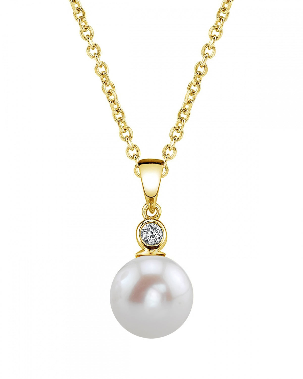 Freshwater Pearl & Diamond Chloe Pendant - Third Image