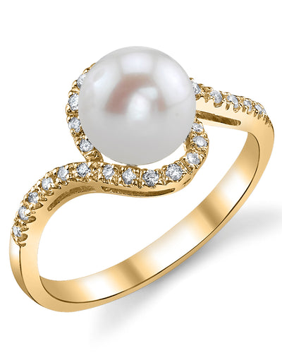 Freshwater Pearl & Diamond Lyanna Ring - Secondary Image