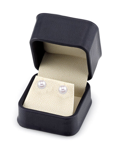 7.5-8.0mm Hanadama Akoya Round Pearl Stud Earrings - Fourth Image