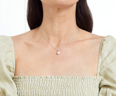 Freshwater Pearl Hope Pendant - Model Image