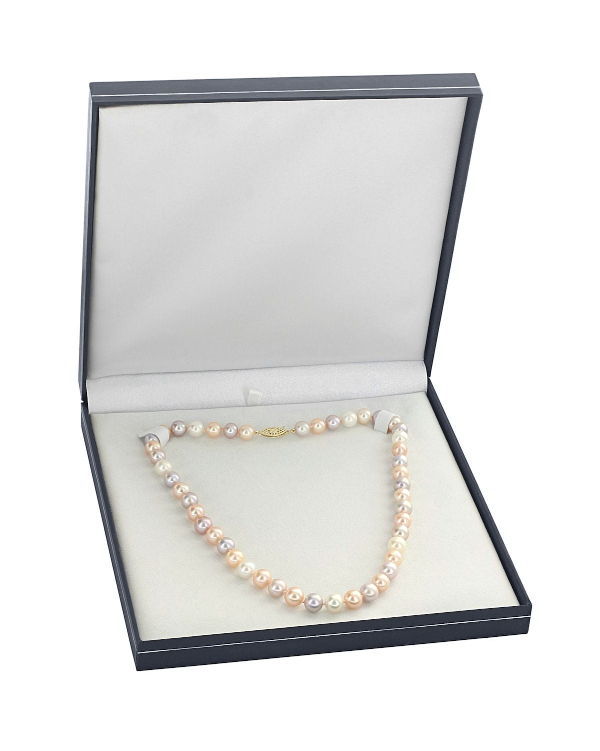 8.0-8.5mm Freshwater Multicolor Pearl Necklace - Gem Quality - Secondary Image