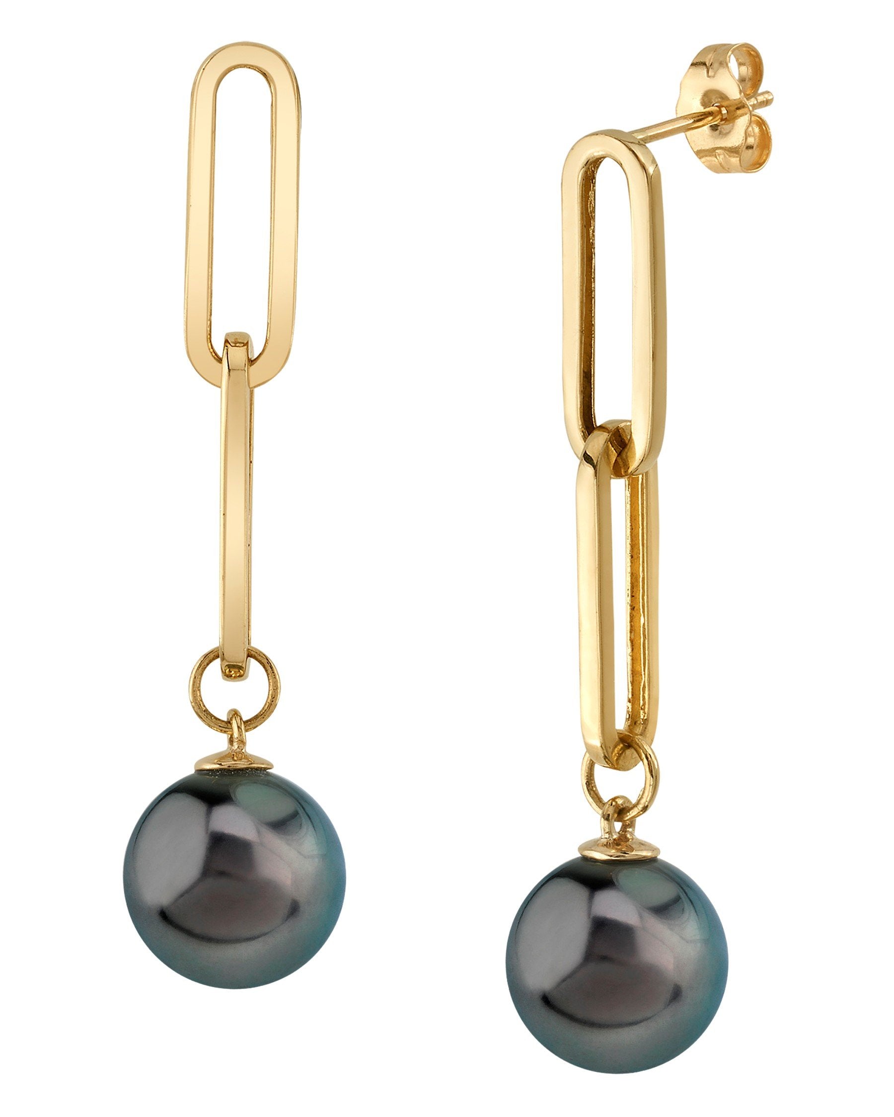 Tahitian South Sea Pearl Nola Earrings - Model Image