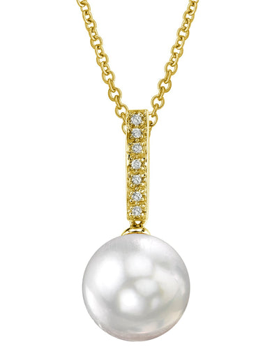 South Sea Pearl Dangling Diamond  Pendant - Third Image