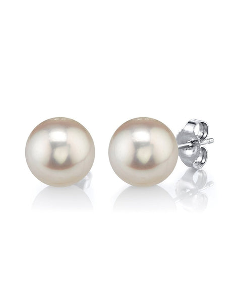 9ct White Gold Diamond Freshwater Cultured Pearl Stud Earrings | 0134377 |  Beaverbrooks the Jewellers