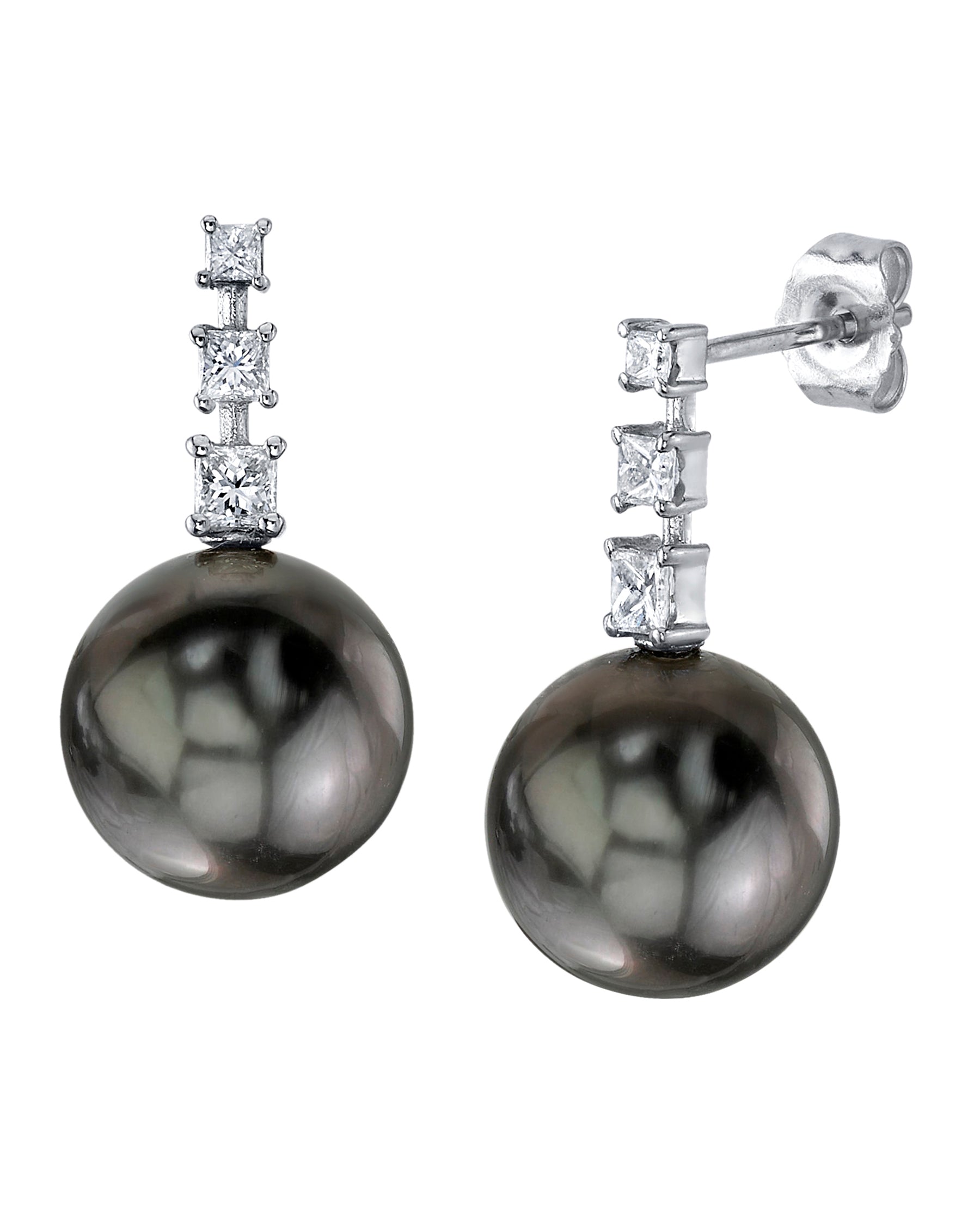 Tahitian South Sea Pearl & Diamond Colleen Earrings