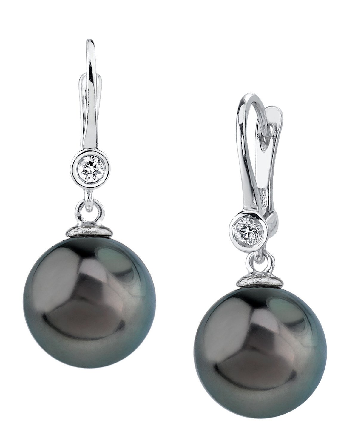 Tahitian South Sea Pearl & Diamond Michelle Earrings