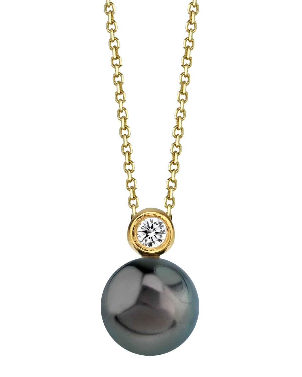 Tahitian South Sea Pearl & Diamond Dakota Pendant - Secondary Image