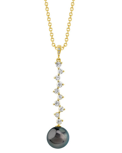 Tahitian South Sea Pearl & Diamond Naomi Pendant - Third Image