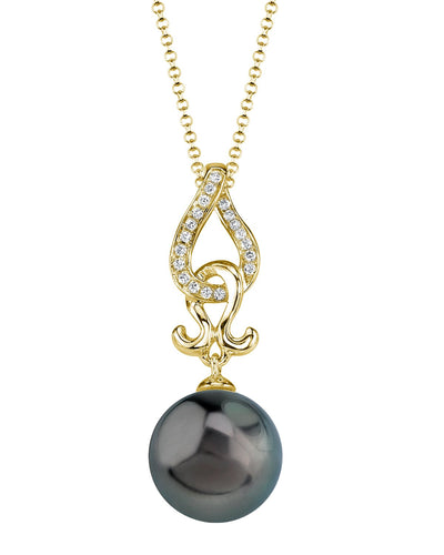 Tahitian South Sea Pearl & Diamond Judy Pendant - Secondary Image