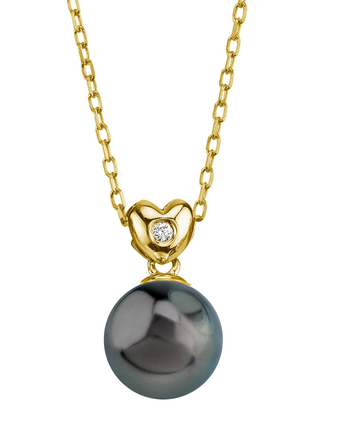 Tahitian South Sea Pearl & Diamond Lev Pendant - Secondary Image