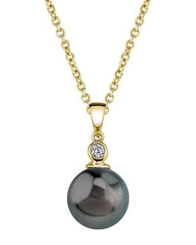 Tahitian South Sea Pearl & Diamond Michelle Pendant - Third Image