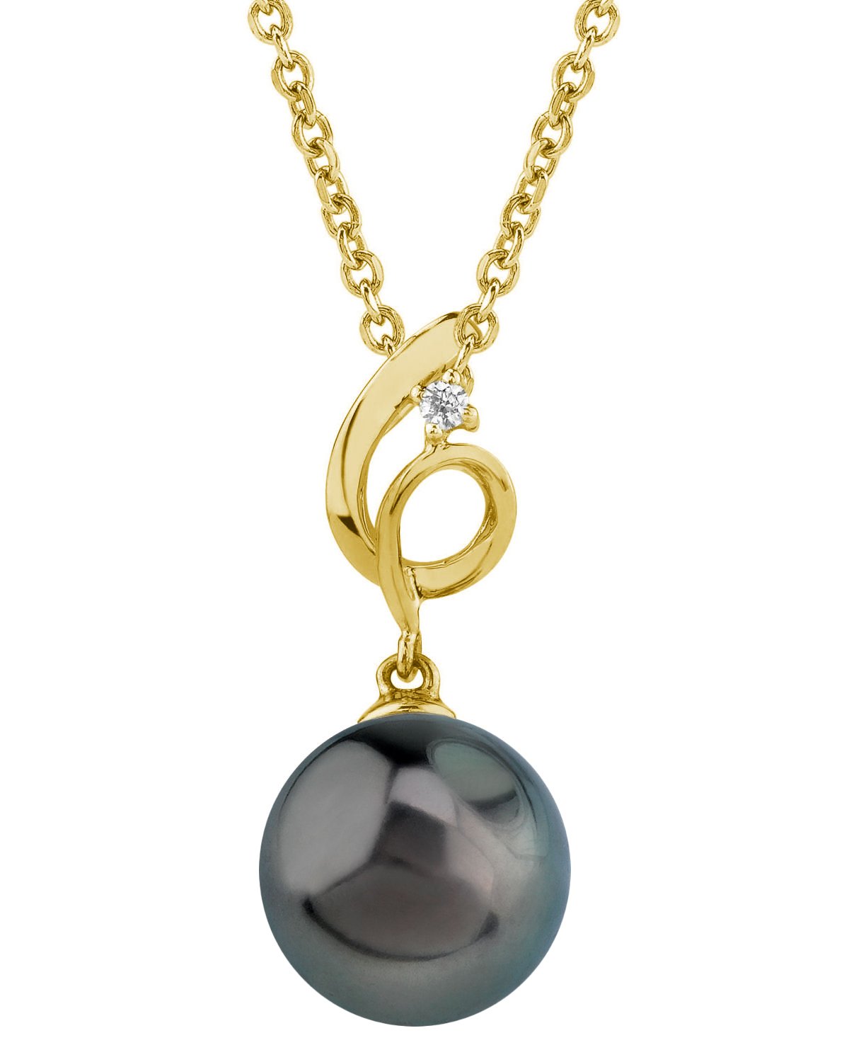 Tahitian South Sea Pearl & Diamond Symphony Pendant - Secondary Image