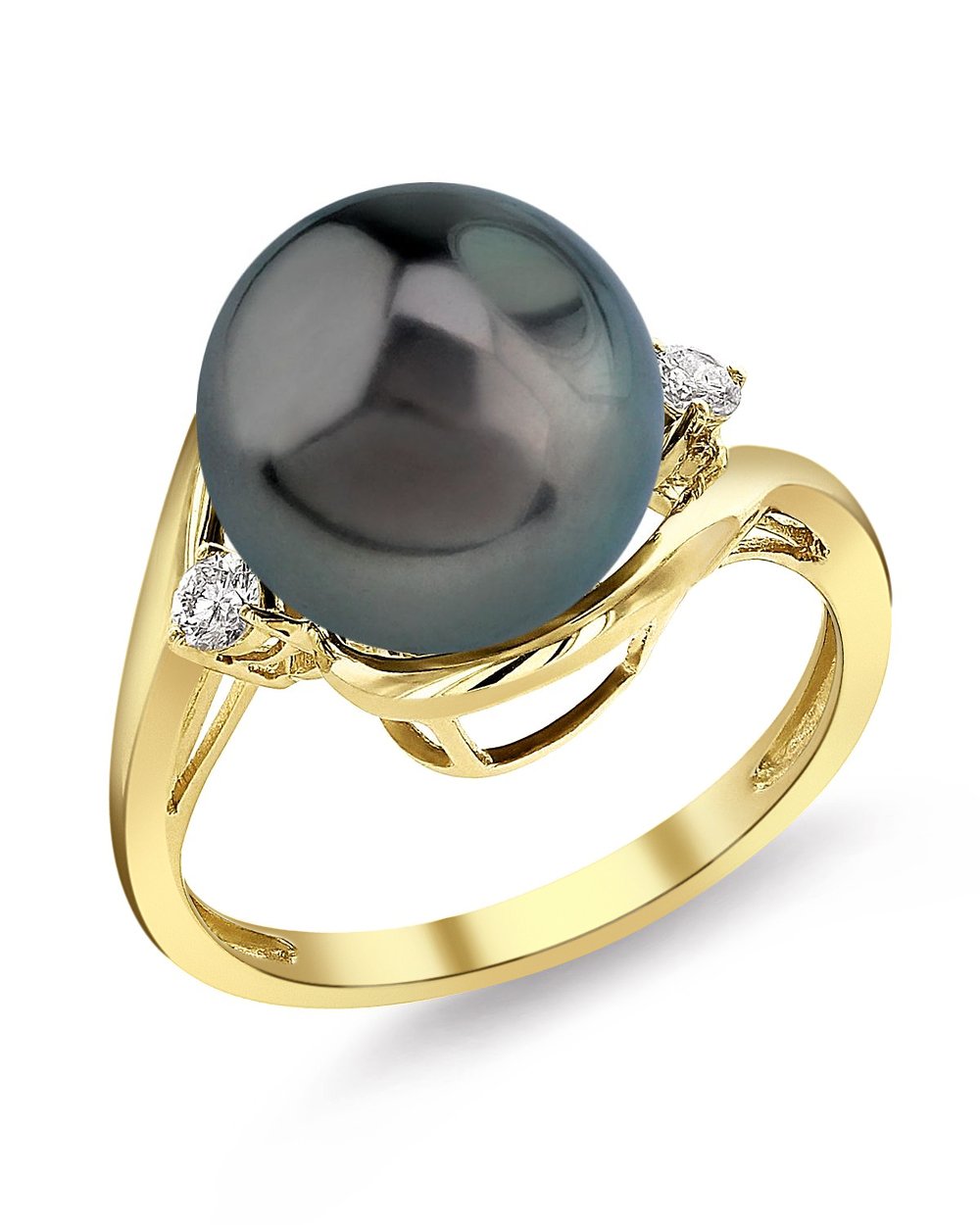 Tahitian South Sea Pearl & Diamond Sia Ring - Fourth Image