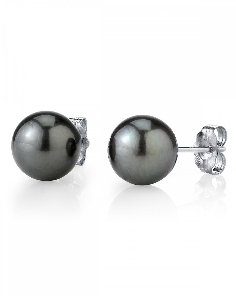 10mm Tahitian South Sea Round Pearl Stud Earrings- Various Colors