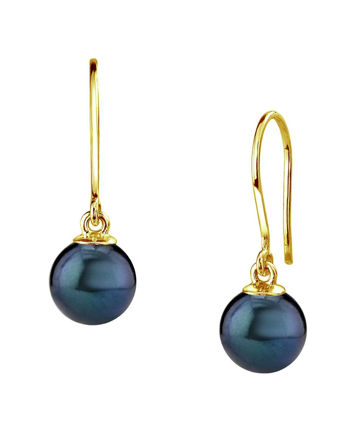 Black Akoya Pearl Linda Earrings - Model Image