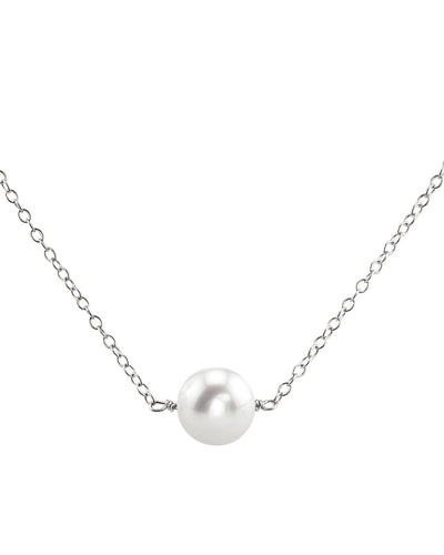 Freshwater Solitaire Pearl & Gold Pendant